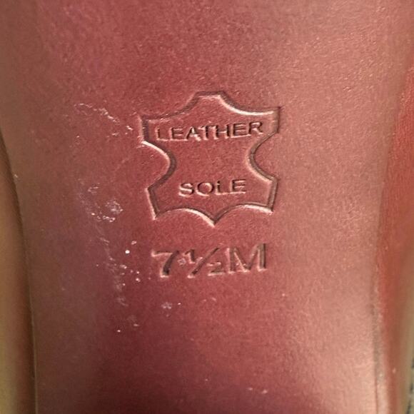 Tory Burch Lace Up Ghillie Oxford Wine/Blk Leather  Astrid High Heel- SZ 7.5 - Picture 9 of 10